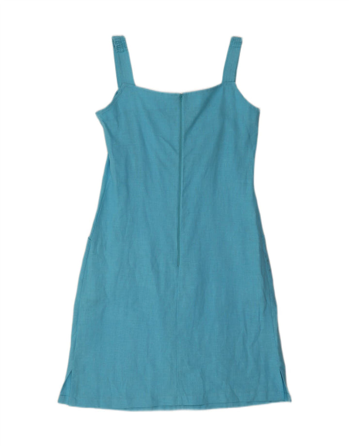 SETTIMOCIELO Womens Sundress IT 42 Medium Turquoise Linen Vintage Settimocielo and Second-Hand Settimocielo from Messina Hembry 