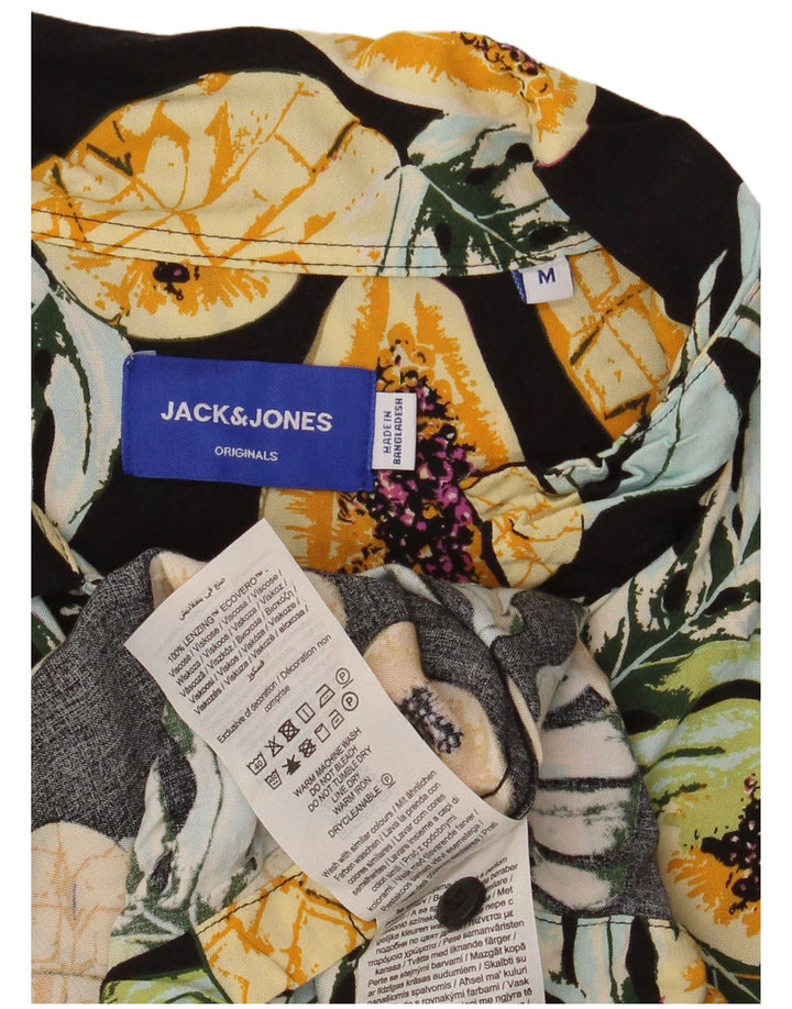 Jack & Jones Kortærmet Herreskjorte Medium Sort Floral Viscose
