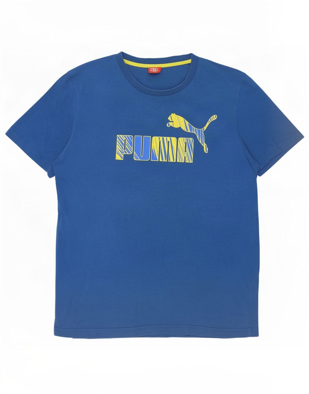 Puma Herre Grafisk T-Shirt Top Stor Blå
