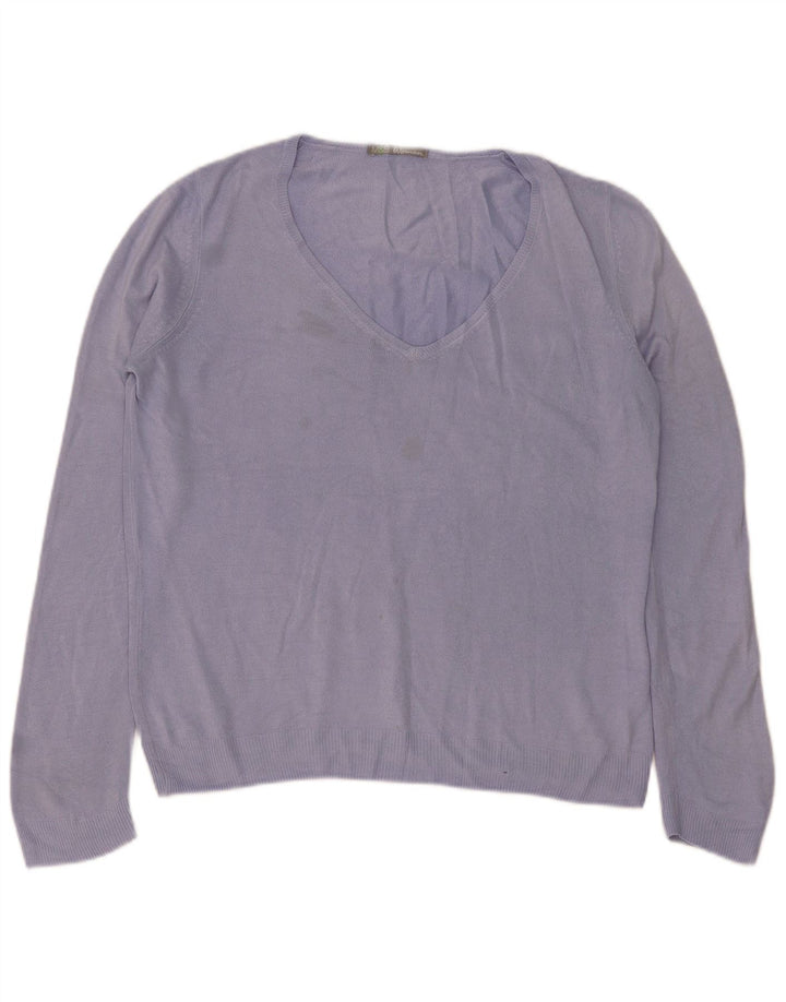 Marks & Spencer Dame V-hals sweater UK 16 Large Purple