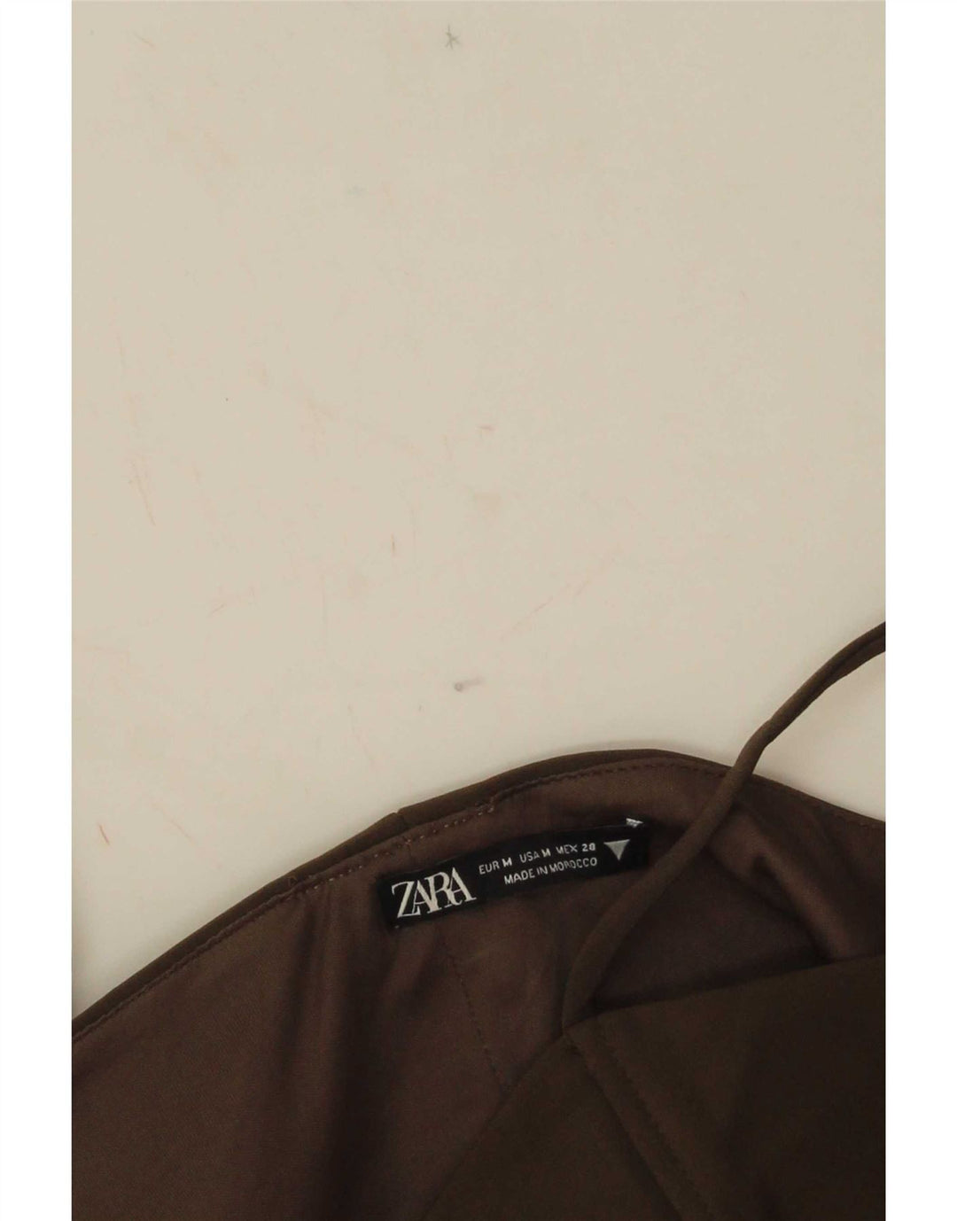 Zara Dame Crop Cami Top UK 12 Medium Brun