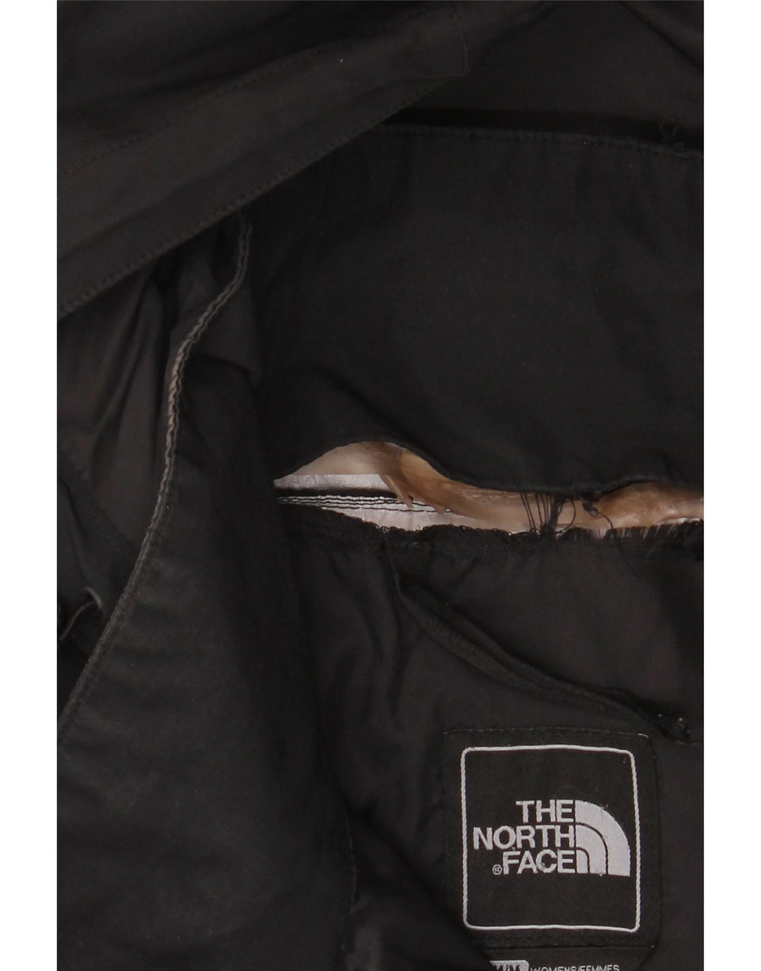 The North Face Trench Coat med hætte til kvinder UK 14 Medium Sort Polyester