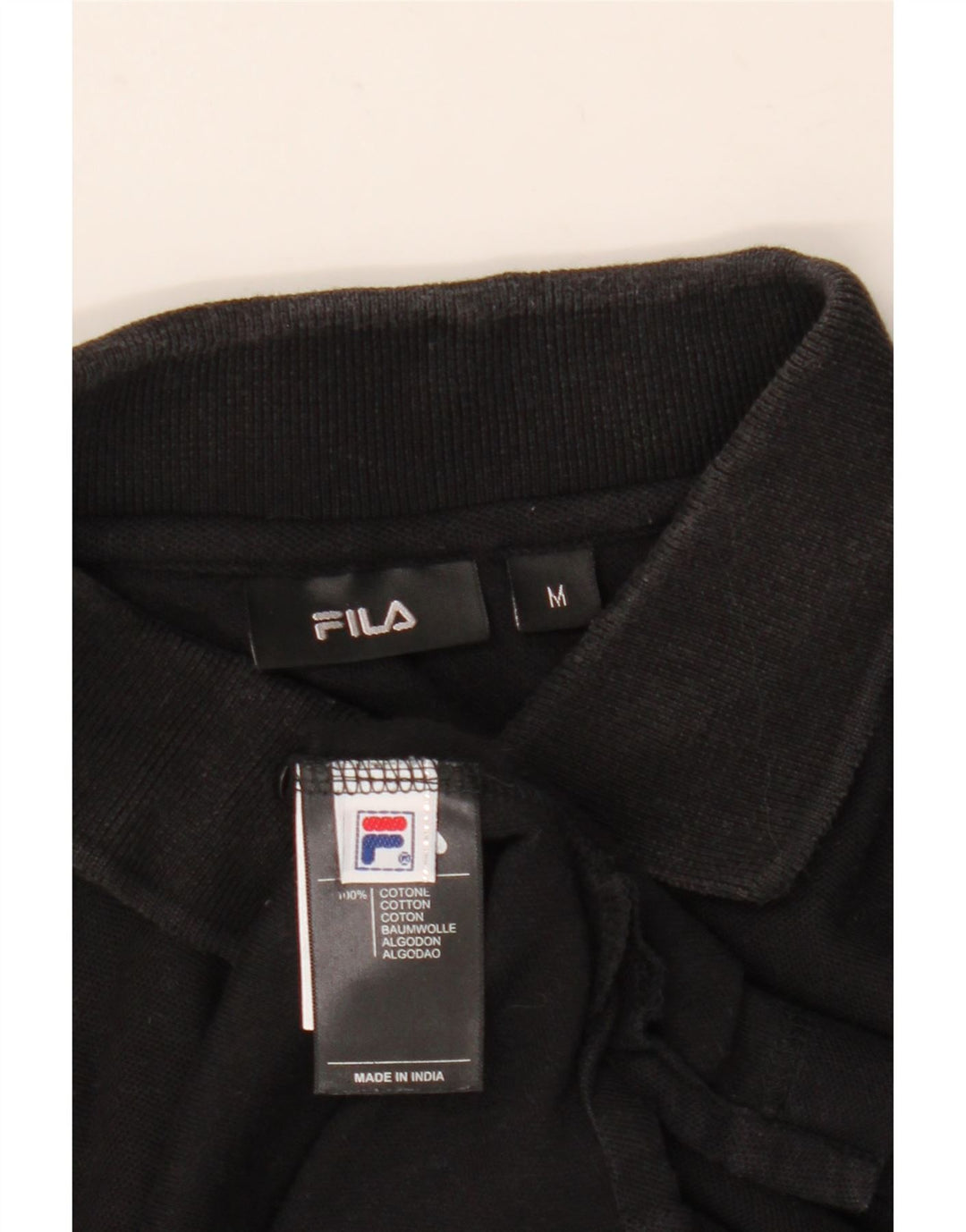 Fila Langærmet Polo Shirt til mænd Medium Sort Bomuld
