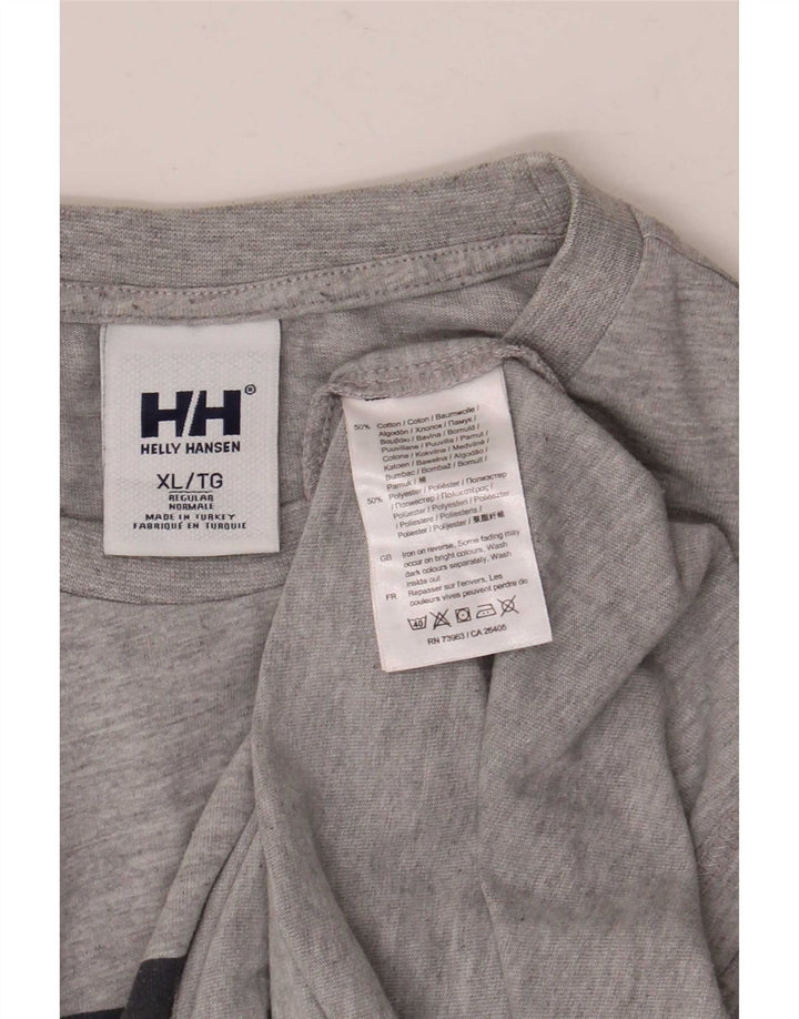 Helly Hansen Herre Grafisk T-Shirt Top XL Grå Bomuld