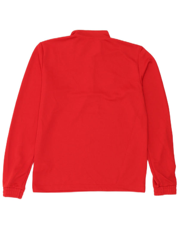 Adidas Herre Aeroready Zip Neck Pullover Træningsdragt Top Medium Rød Polyester