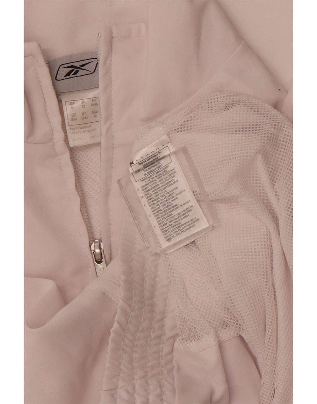REEBOK træningsdragt topjakke til kvinder UK 12 Medium White Polyester