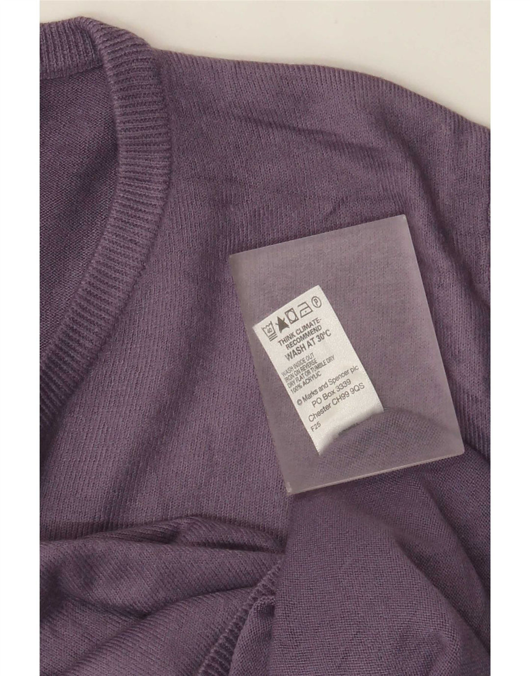 Marks & Spencer Herre Blue Harbor V-hals sweater lille lilla