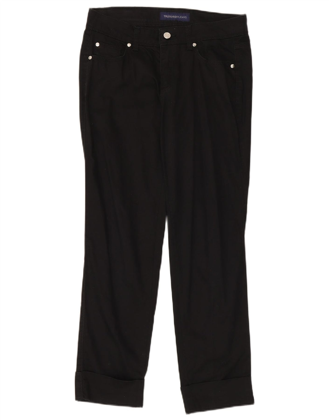 TRUSSARDI Womens Straight Jeans W27 L28 Black Cotton