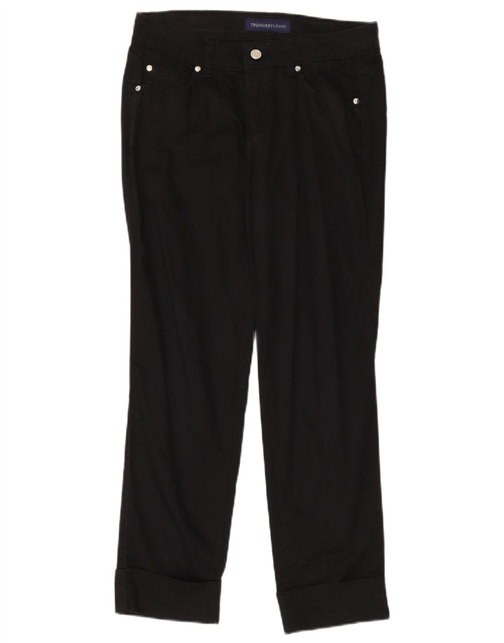 TRUSSARDI Womens Straight Jeans W27 L28 Black Cotton