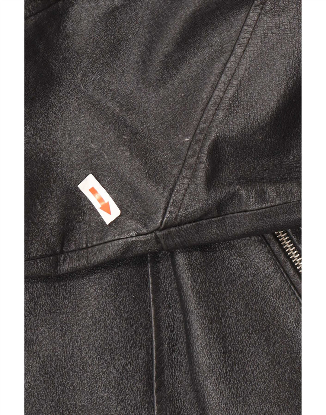Vintage Herre Læder Biker Jacket UK 38 Medium Sort Læder