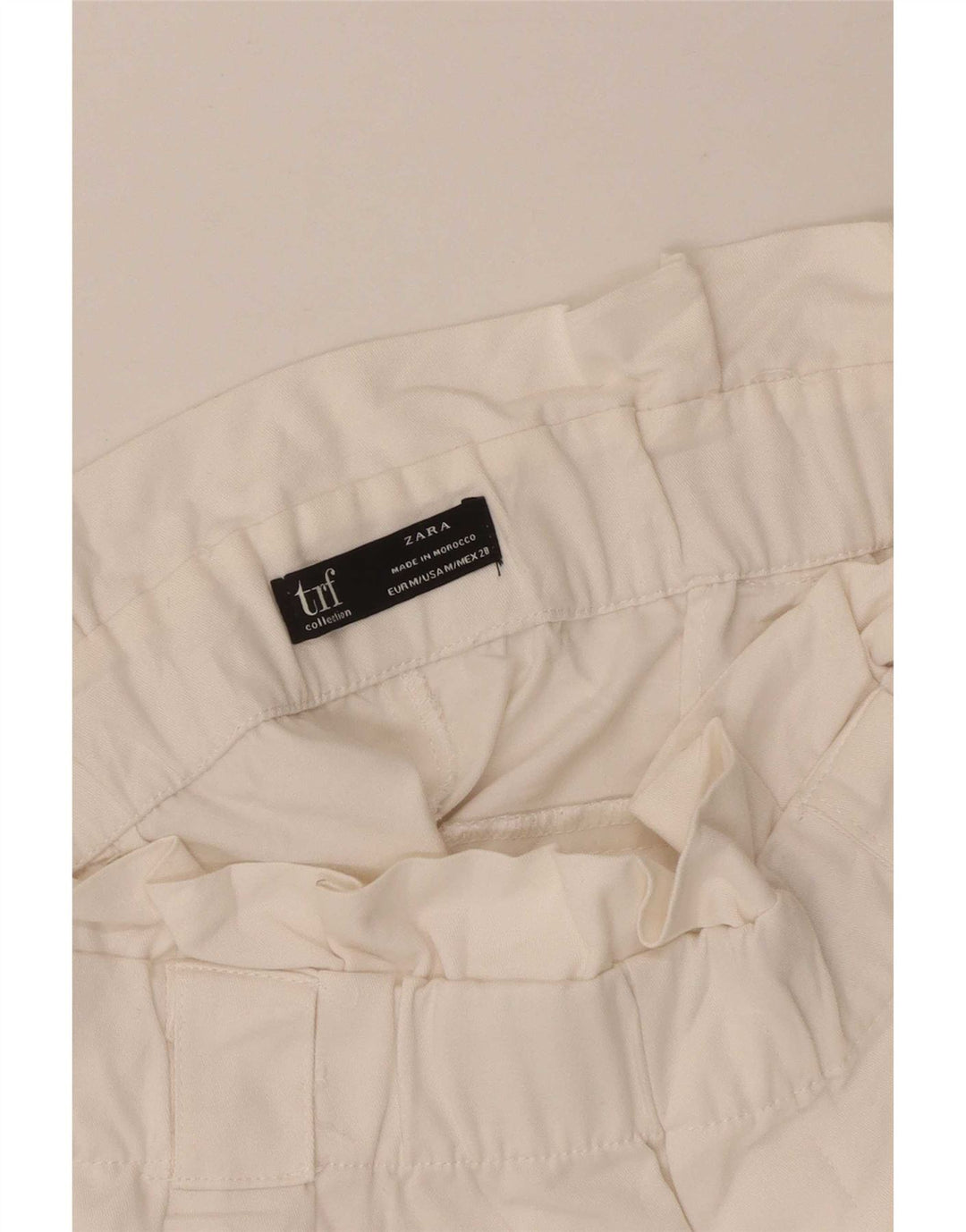 Zara Womens Pegged Chino Shorts Medium W28 White