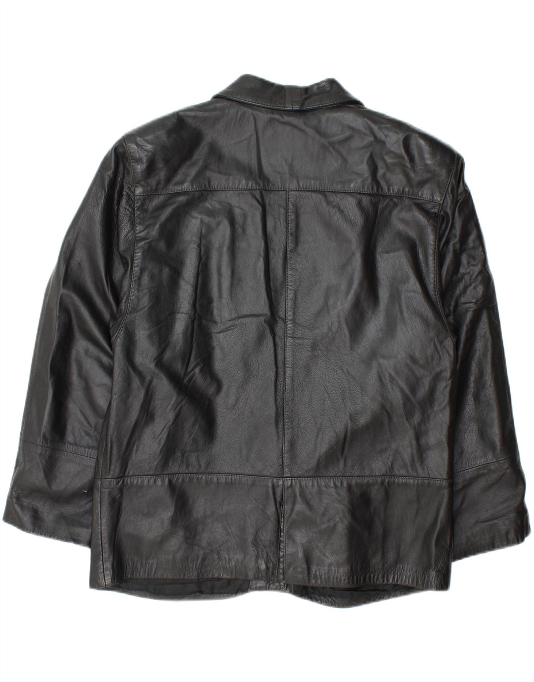 VINTAGE Womens Leather Jacket UK 18 XL Black Leather Vintage Vintage and Second-Hand Vintage from Messina Hembry 