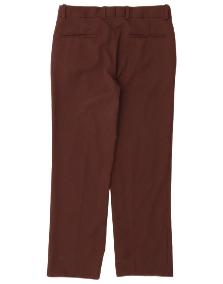 Zara lige chinosbukser til kvinder Small W26 L28 brun polyester