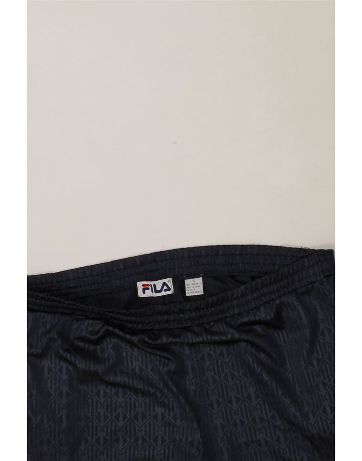 FILA Mens Sport Shorts Small Navy Blue Colourblock Polyester Vintage Fila and Second-Hand Fila from Messina Hembry 