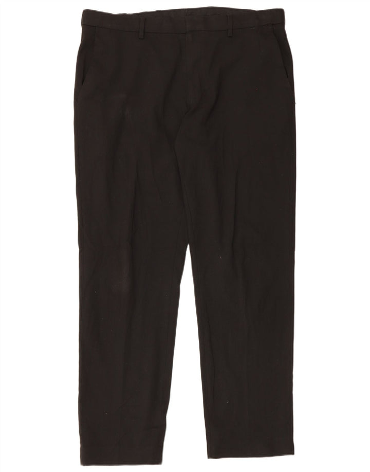 Marks & Spencer Herre Lige Regular Fit Suit Bukser W36 L31 Sort