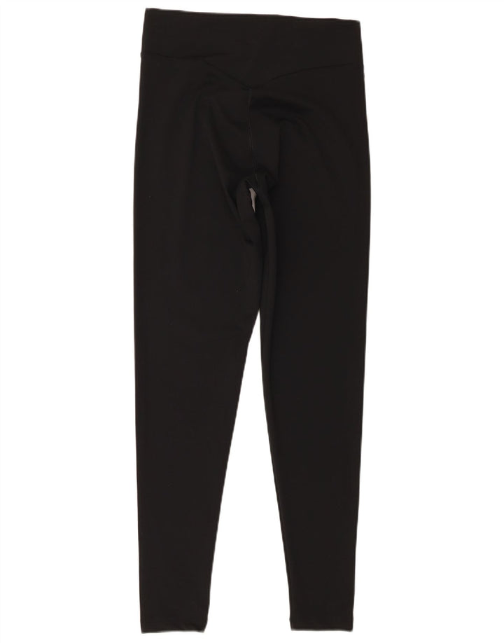 ADIDAS Womens Leggings UK 10 Small Black Polyester