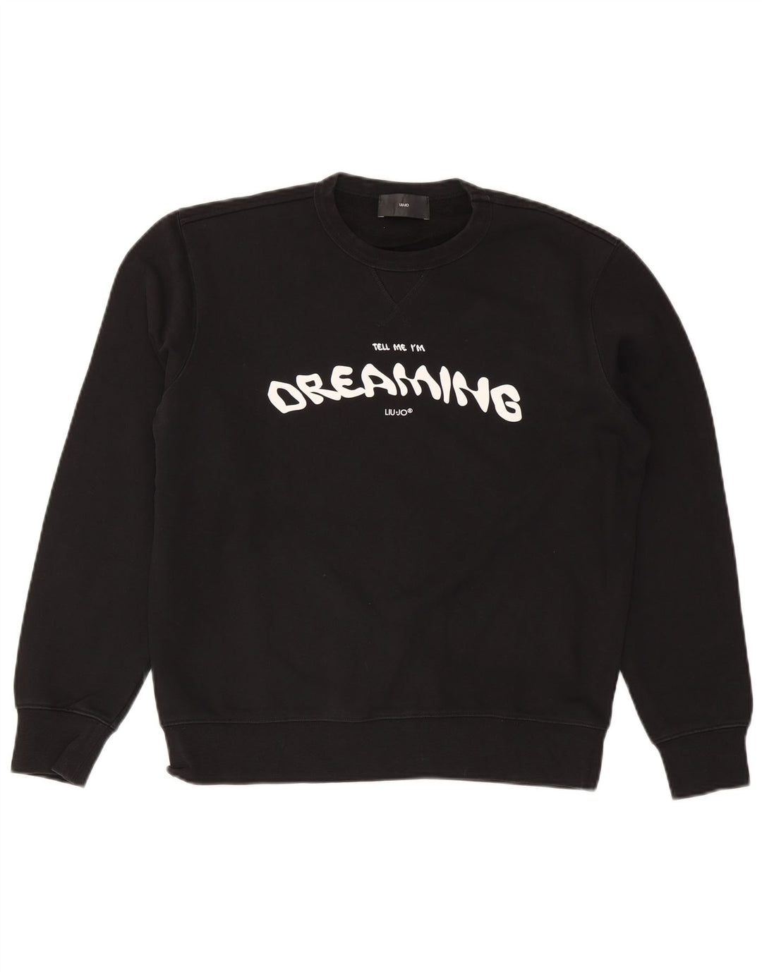 Liu Jo Herre Grafisk Sweatshirt Jumper Medium Sort Bomuld