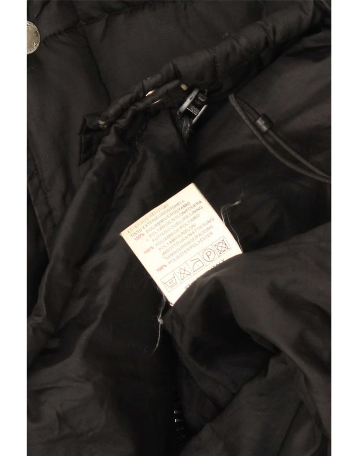 Energie Herre grafisk hættepolstret jakke UK 38 Medium Sort Nylon