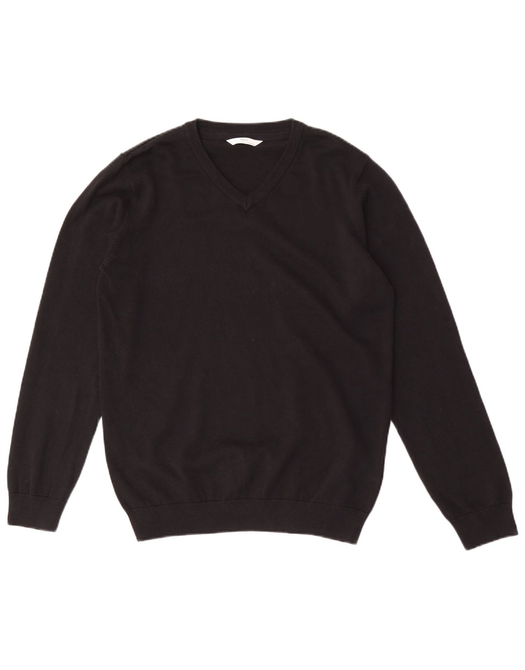 MARKS & SPENCER Drenge V-hals sweater 14-15 år Sort bomuld