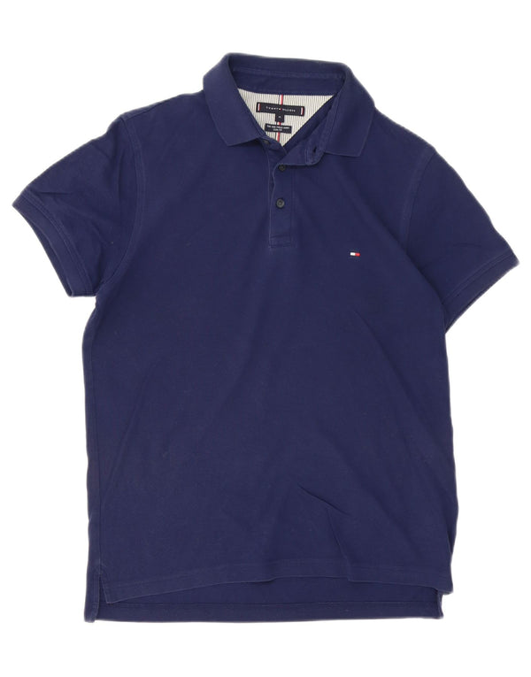 Tommy Hilfiger Herre Slim Fit Polo Shirt Medium Navy Blue Bomuld