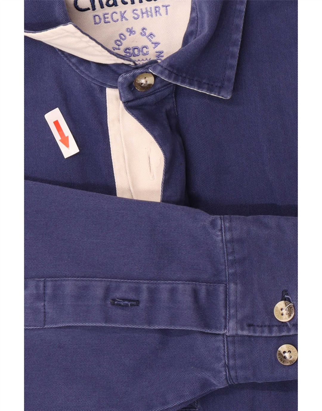 Chatham Herre Yachting Pullover Shirt Medium Navyblå Stribet bomuld