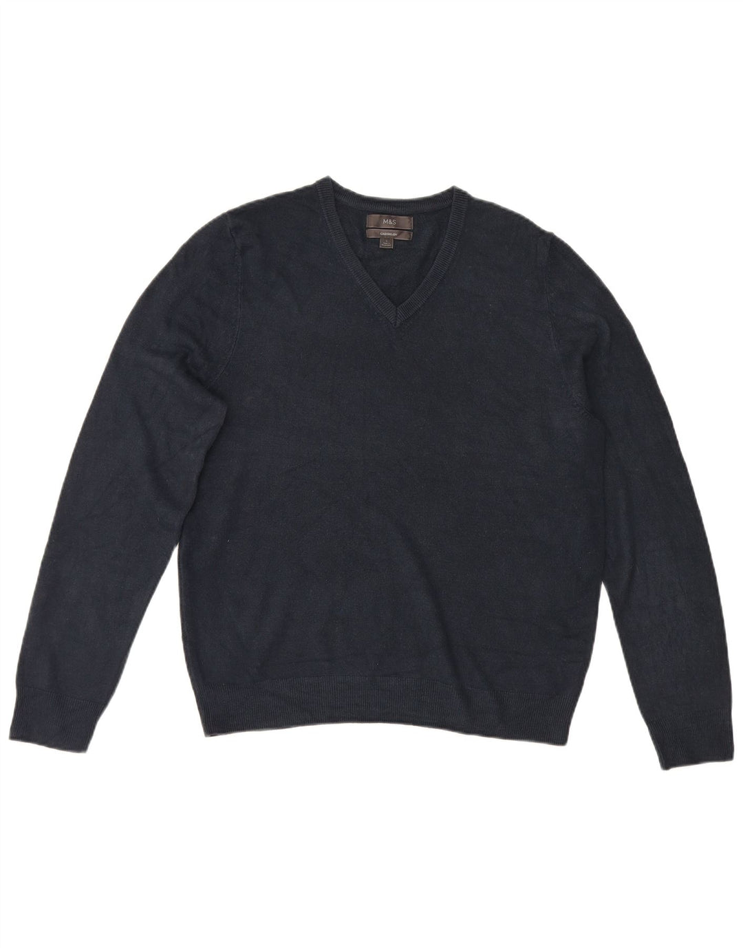 Marks & Spencer Herre V-hals sweater Stor marineblå akryl