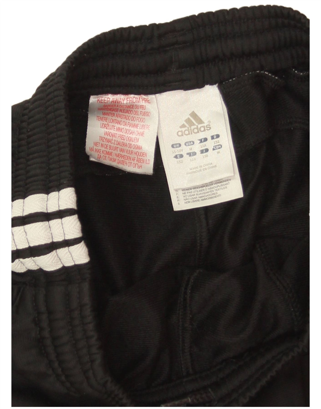 Adidas Drenge Træningsdragt Bukser Joggers 11-12 År Sort Polyester