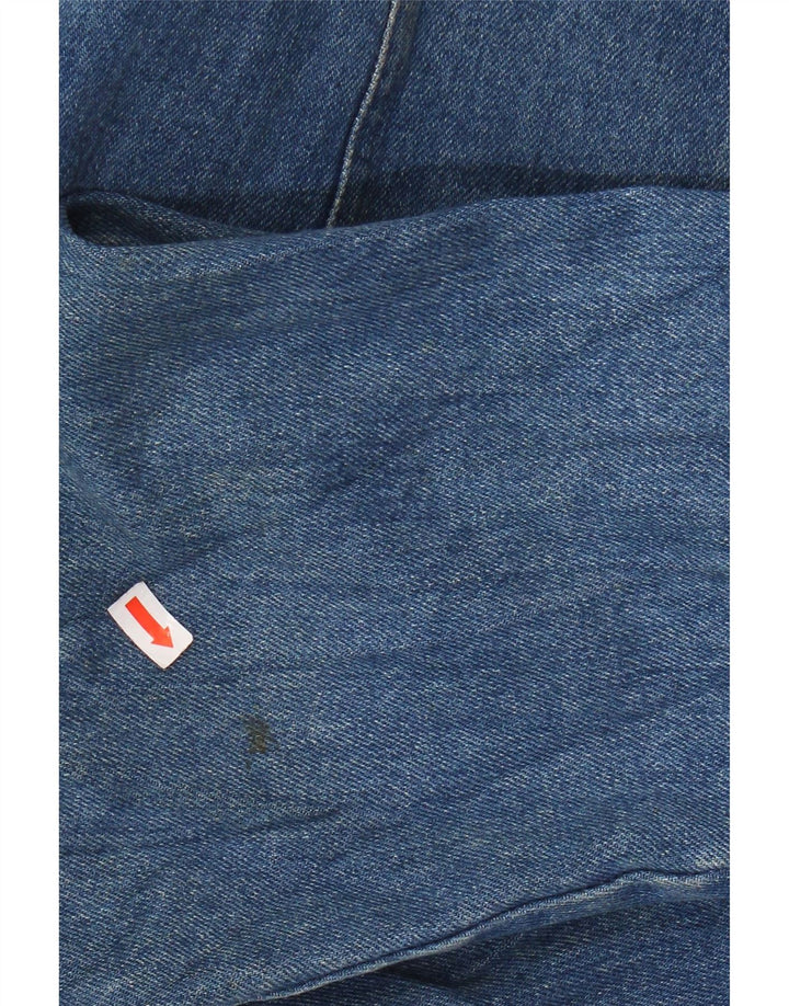 VINTAGE Dame Denim 1 Knap Blazer Jacket UK 16 Large Blue
