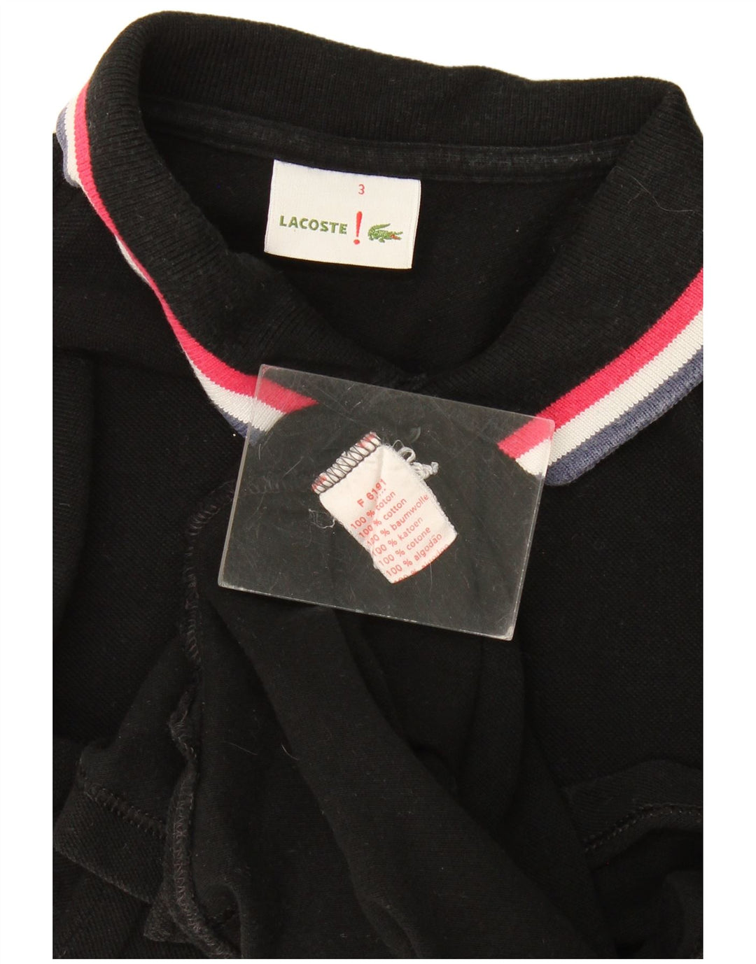 Lacoste herre poloskjorte str. 3 Lille sort bomuld