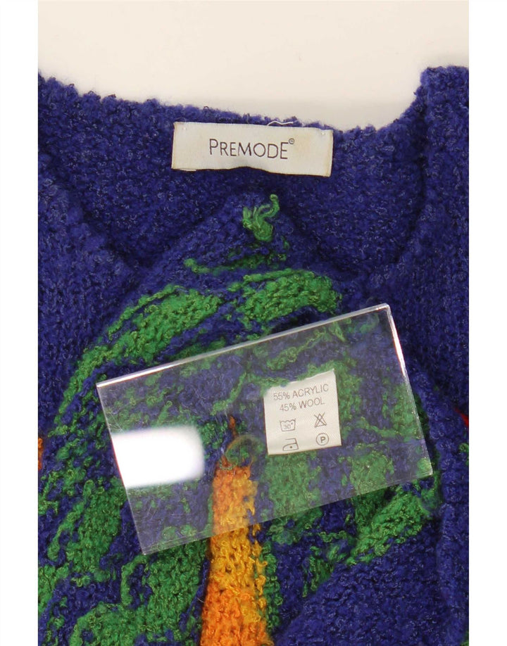Premode dame sweater med rund hals DK 14 Medium Blue Novelty