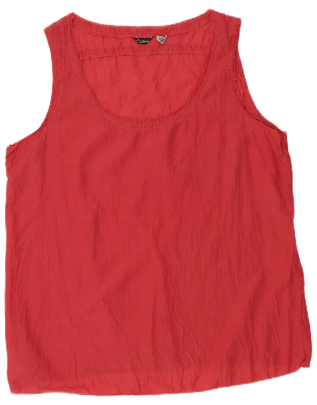 EDDIE BAUER Dame ærmeløs bluse Top UK 18 XL Pink Bomuld