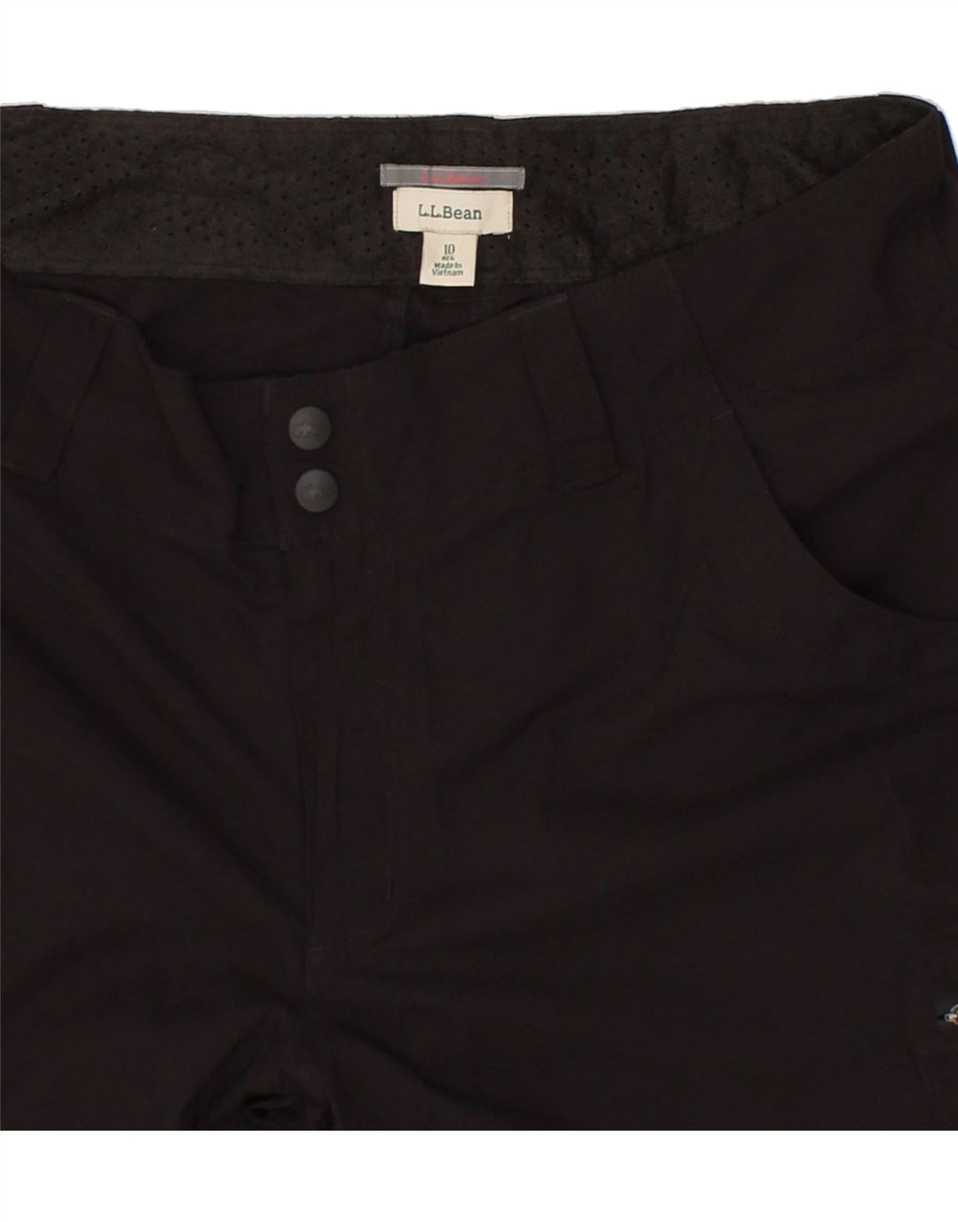 L.L.BEAN Womens Cargo Shorts US 10 Large W32  Black Nylon Vintage L.L.Bean and Second-Hand L.L.Bean from Messina Hembry 