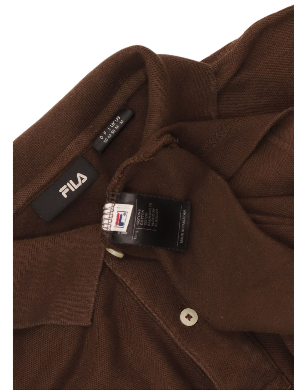 Fila Polo skjorte til mænd, medium brun bomuld