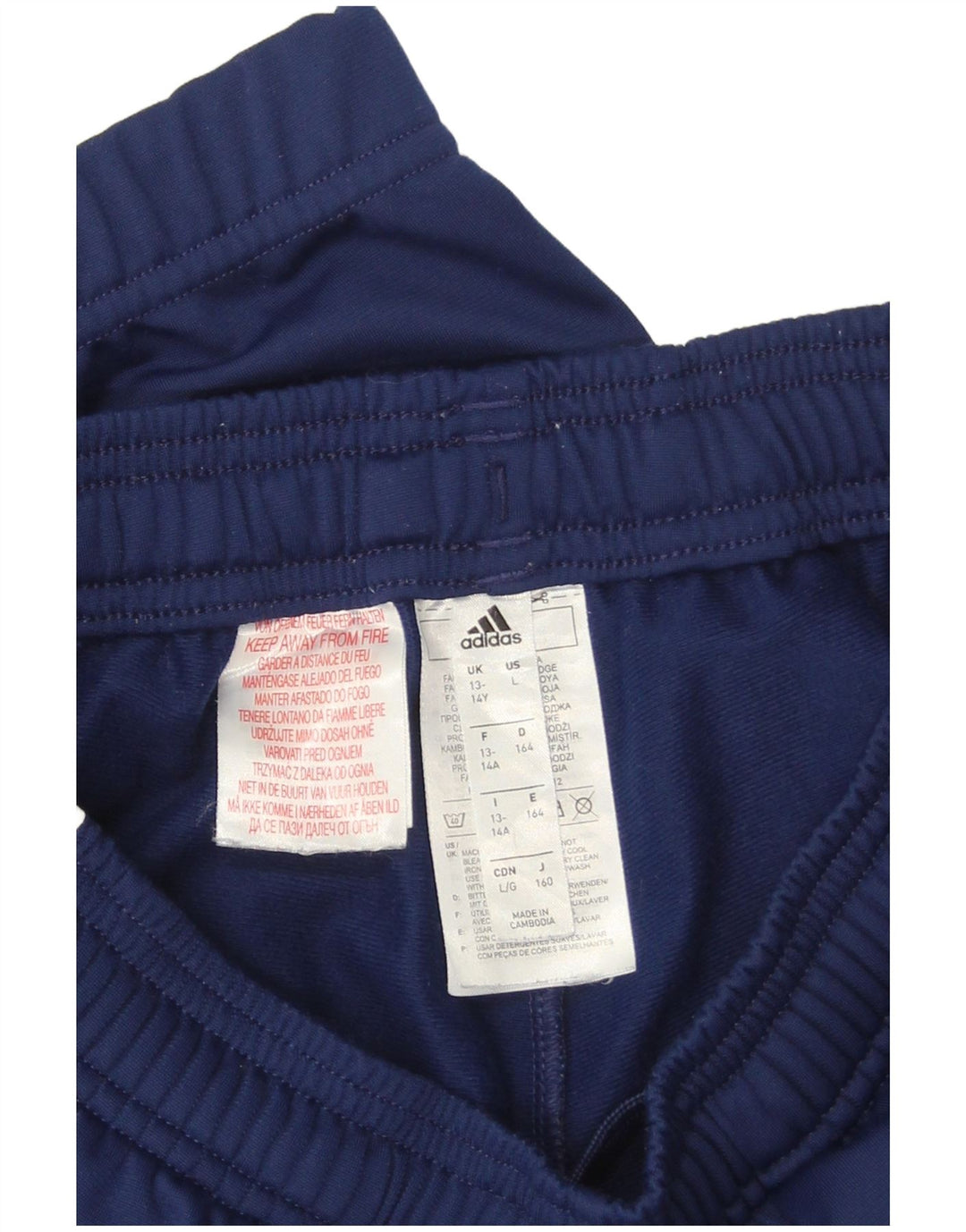 Adidas Drenge Træningsdragt Bukser Joggers 13-14 År Marineblå Polyester