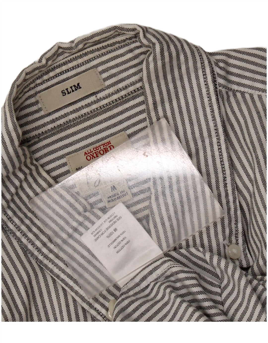J. CREW Oxford Slim Fit-skjorte til mænd, mellemgrå nålestribet bomuld