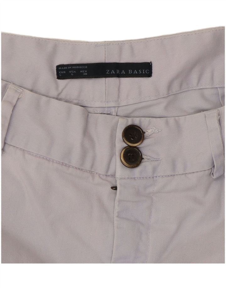 Zara Chino Shorts Large W30 Blå