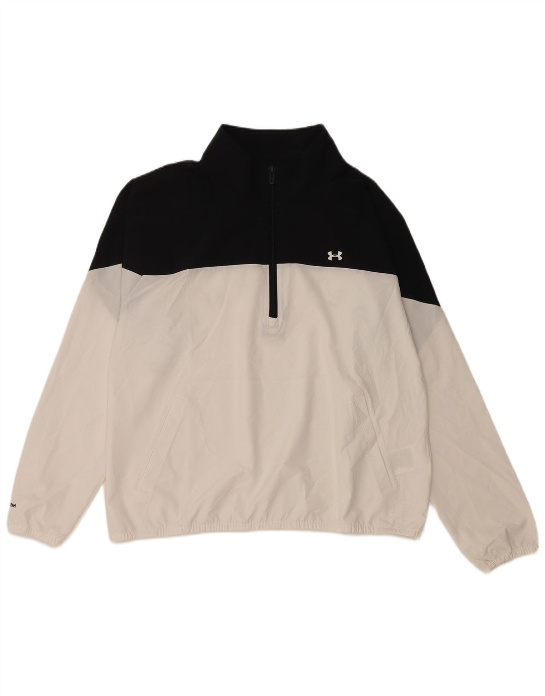 UNDER ARMOUR Dame Pullover Træningsdragt Top UK 16 Large White Colourblock