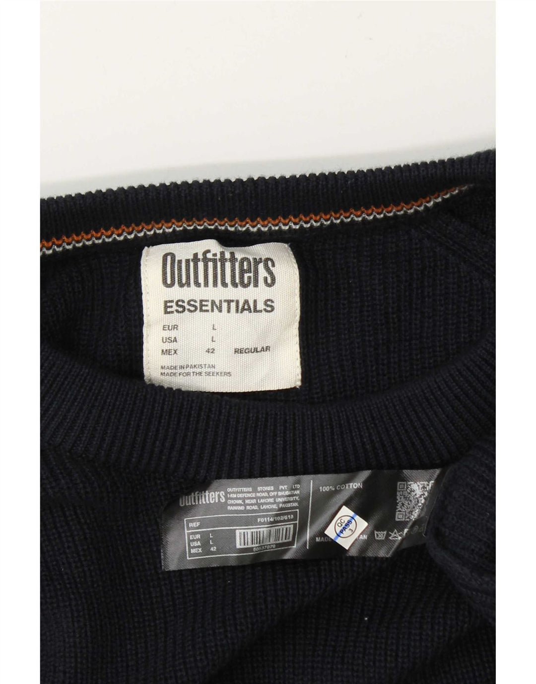 Essentials Herre sweater med rund hals, stor marineblå bomuld