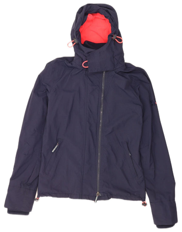 Superdry Womens The Windcheater Windbreaker Jacket UK 10 Small Navy Blue