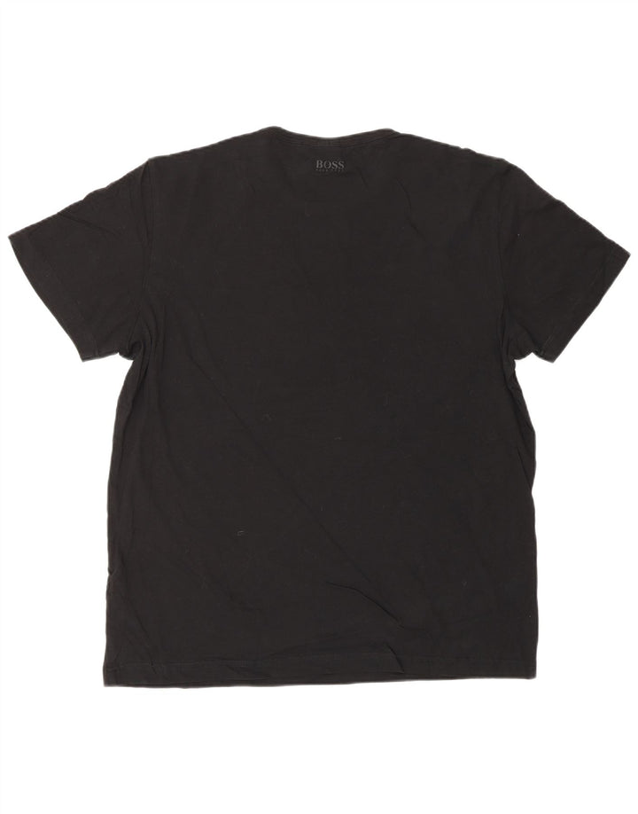 HUGO BOSS Herre Modern Fit Grafisk T-Shirt Top Stor Sort