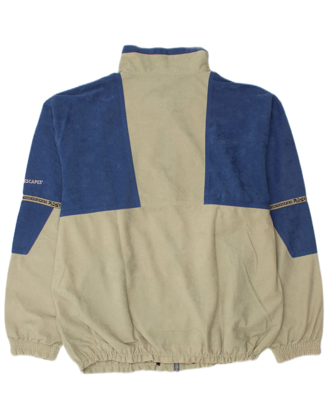 Great Escapes Herre velour fuld træningsdragt EU 52 Large Blue Colourblock