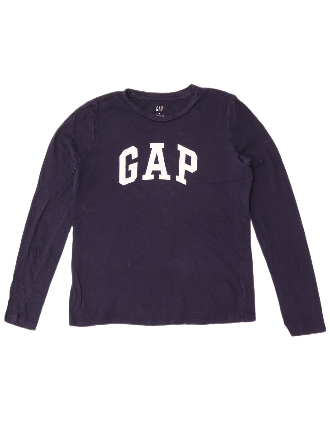 Gap Dame Grafisk Top Langærmet UK 14 Medium Navy Blue