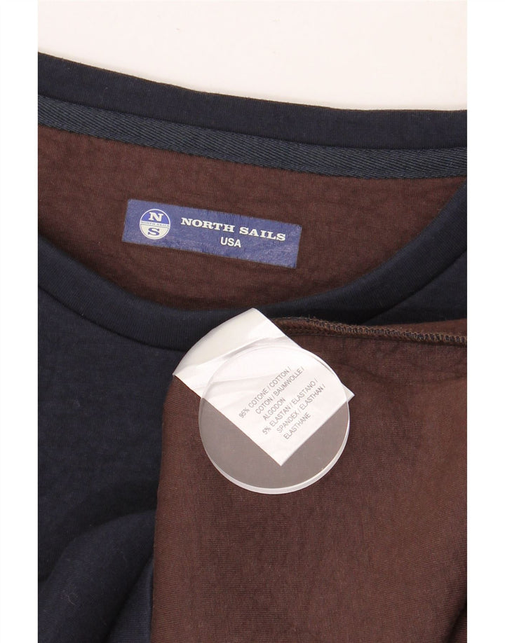 NORTH SAILS Dame Sweatshirt Jumper UK 10 Small Navy Blue Bomuld