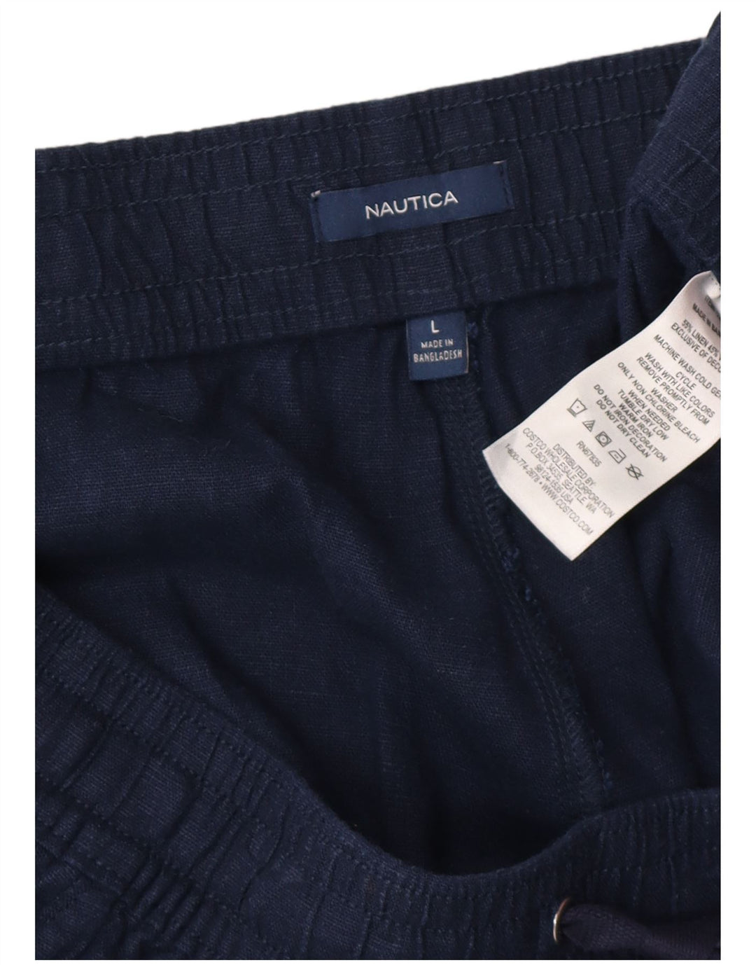 NAUTICA chinoshorts til kvinder store W32 marineblå hør