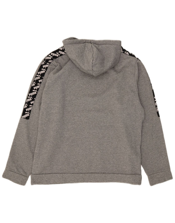 Puma Grafisk hættetrøje til mænd 2XL Grå Colourblock Bomuld