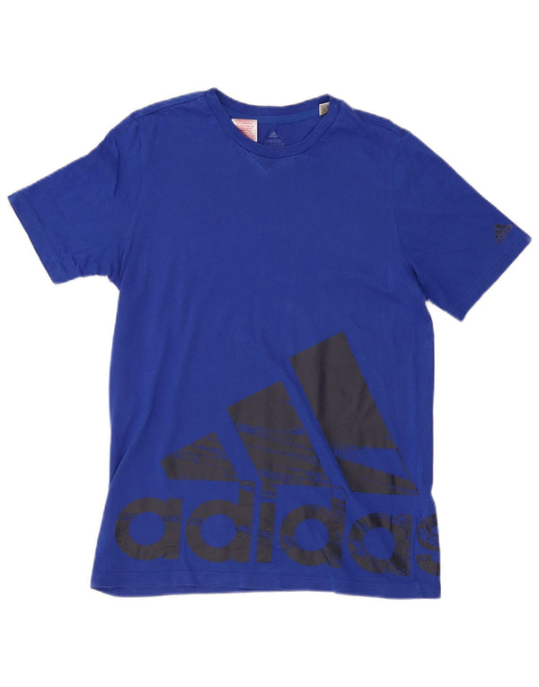 Adidas drenge grafisk t-shirt top 14-15 år blå bomuld