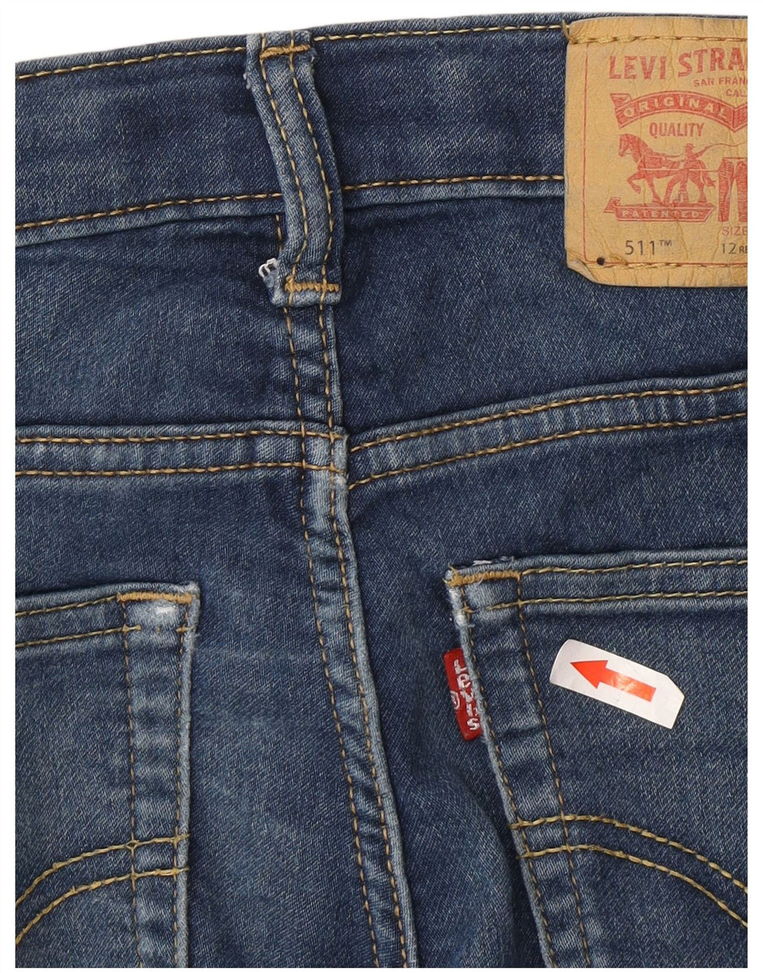 Levi's Boys 511 Slim Jeans 11-12 år W26 L27 Blå Bomuld