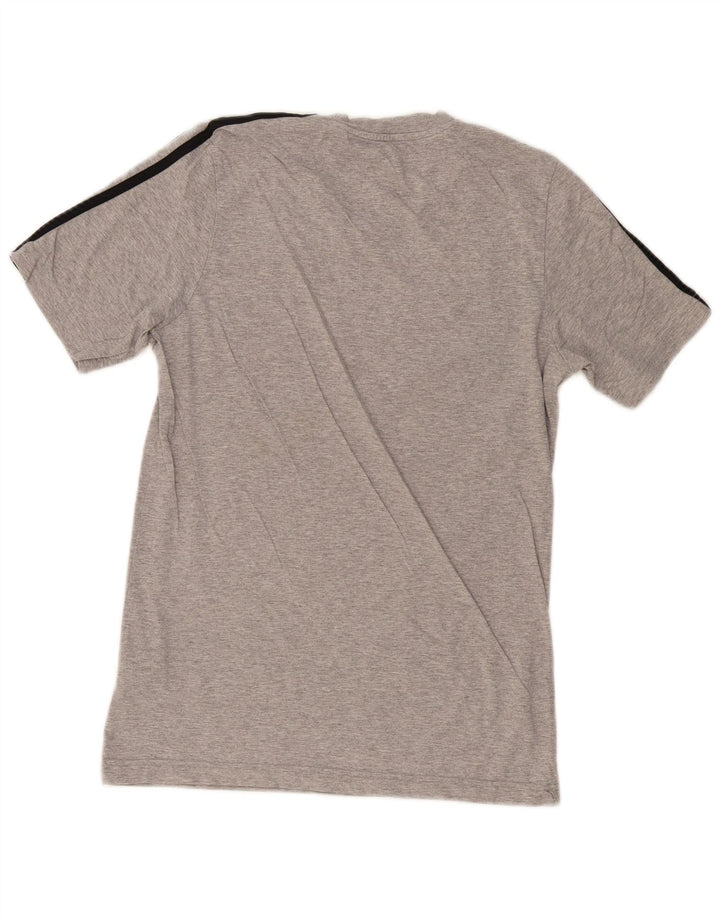 ADIDAS Herre T-Shirt Top Lille Grå Bomuld