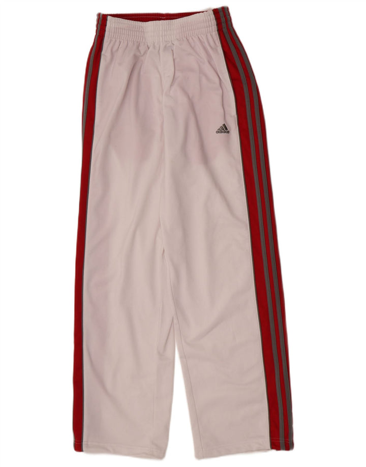 Adidas Træningsdragtsbukser til kvinder UK 8 Small White Colourblock Polyester