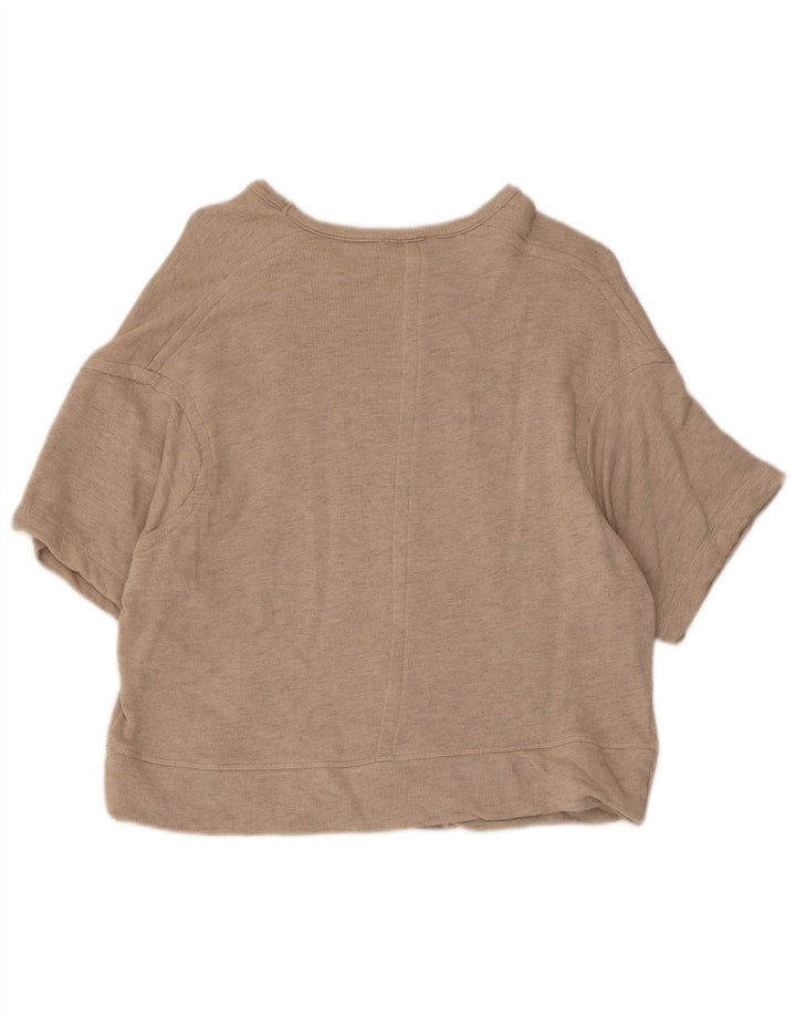 Zara Kortærmet Oversized Sweatshirt Jumper UK 10 Small Beige